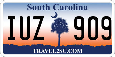 SC license plate IUZ909