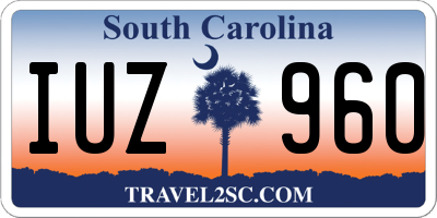 SC license plate IUZ960