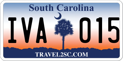 SC license plate IVA015