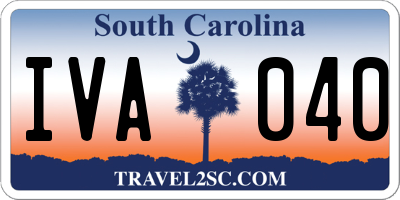 SC license plate IVA040