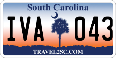 SC license plate IVA043