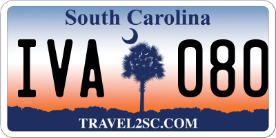 SC license plate IVA080