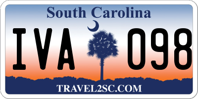 SC license plate IVA098