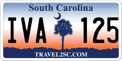 SC license plate IVA125