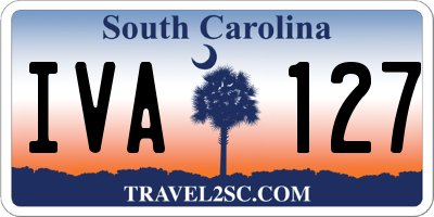 SC license plate IVA127