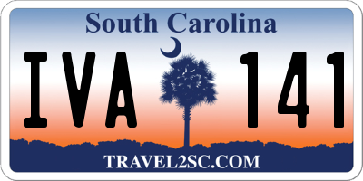 SC license plate IVA141
