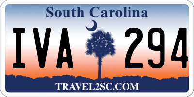 SC license plate IVA294