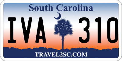 SC license plate IVA310
