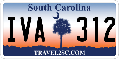 SC license plate IVA312