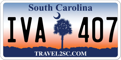 SC license plate IVA407