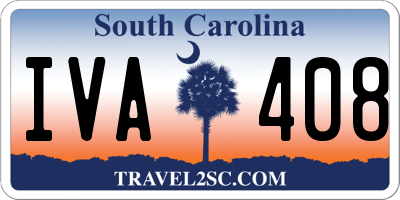 SC license plate IVA408