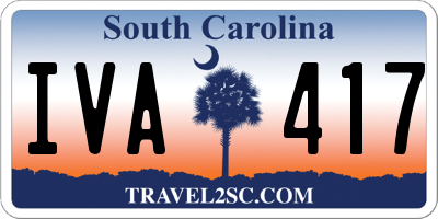 SC license plate IVA417