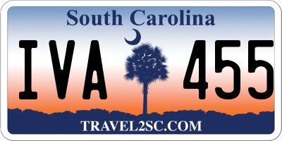 SC license plate IVA455