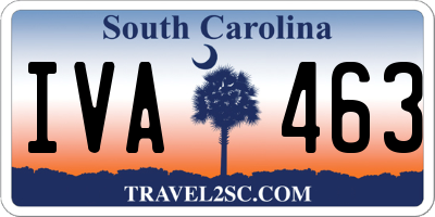 SC license plate IVA463