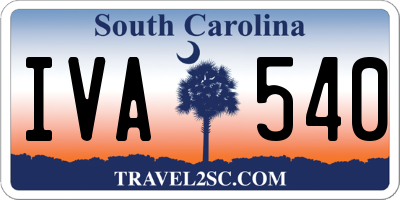 SC license plate IVA540