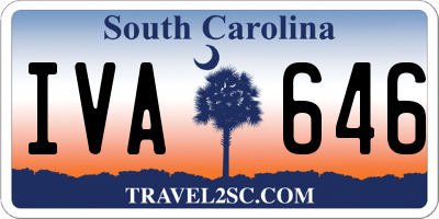 SC license plate IVA646