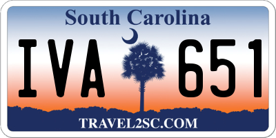 SC license plate IVA651