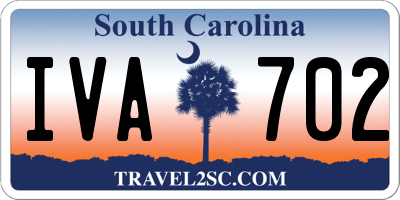 SC license plate IVA702