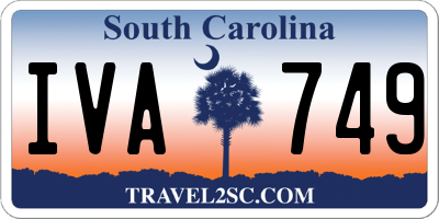 SC license plate IVA749