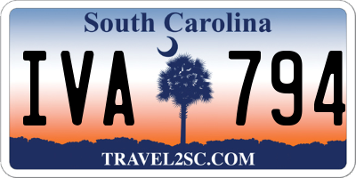 SC license plate IVA794