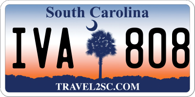 SC license plate IVA808
