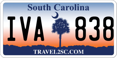 SC license plate IVA838
