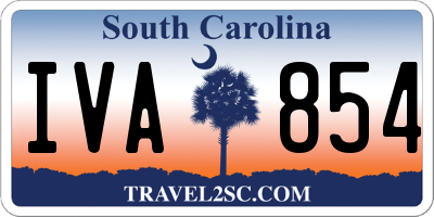 SC license plate IVA854