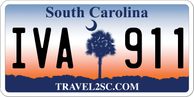 SC license plate IVA911