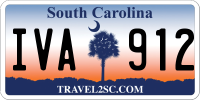SC license plate IVA912