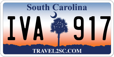 SC license plate IVA917