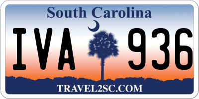 SC license plate IVA936