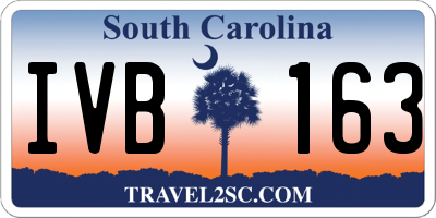 SC license plate IVB163