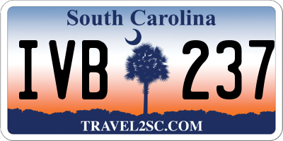 SC license plate IVB237