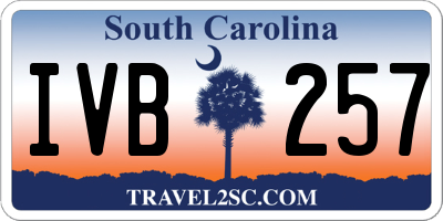 SC license plate IVB257