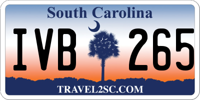 SC license plate IVB265