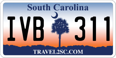 SC license plate IVB311