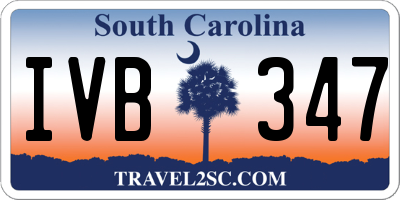 SC license plate IVB347