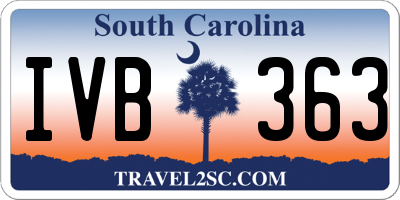 SC license plate IVB363