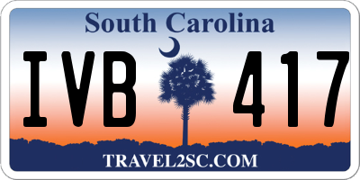 SC license plate IVB417