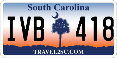 SC license plate IVB418