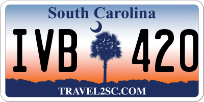 SC license plate IVB420