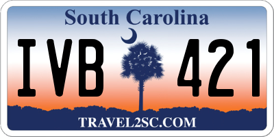 SC license plate IVB421