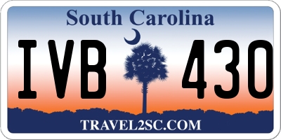 SC license plate IVB430
