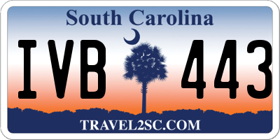 SC license plate IVB443