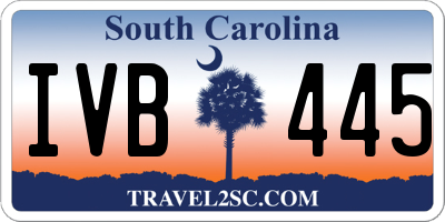 SC license plate IVB445