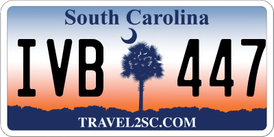 SC license plate IVB447