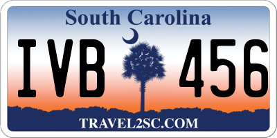 SC license plate IVB456