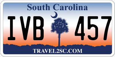 SC license plate IVB457