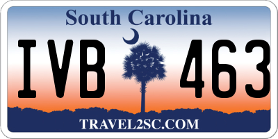 SC license plate IVB463