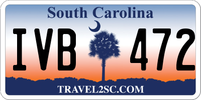 SC license plate IVB472